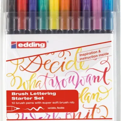 Pisaki z końcówką pędzelkową EDDING 1340 mix kolorów 1-3 mm 10szt