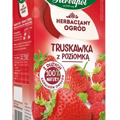 Herbata truskawka z poziomką HERBAPOL herbaciany ogród 20 torebek