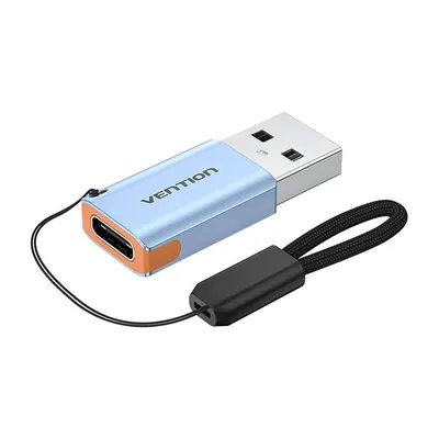 Vention adapter usb cuah0, usb-a 3.1 męski do usb-c żeński (szary)