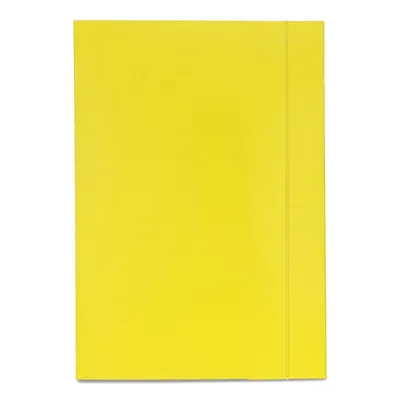 Teczka z gumką a4 EMERSON żółta tektura 300 g/m²