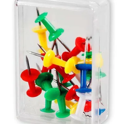 Pinezki beczułki tablicowe w pojemniku plastikowym VICTORY OFFICE PRODUCTS 3k320-99 mix kolorów 20szt