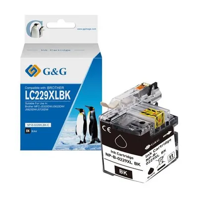 G&g kompatybilny ink / tusz z lc-229xl, black, 2400s, np-b-0229xlbk, dla brother mfc-j5320dw, mfc-j5620dw, mfc-j5720dw