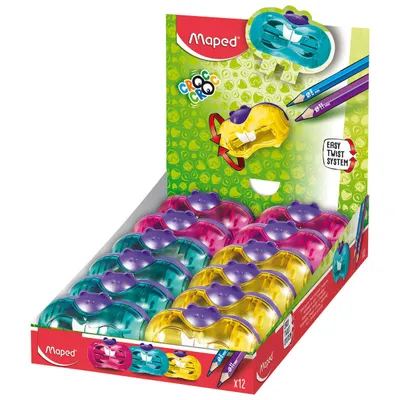 Temperówka MAPED croc croc twist 2 otwory mix kolorów