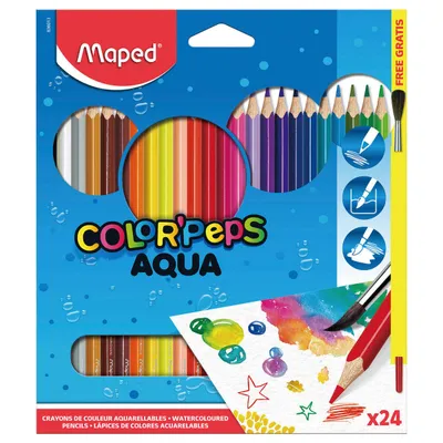Kredki MAPED colorpeps aqua akwarelowe 24 szt