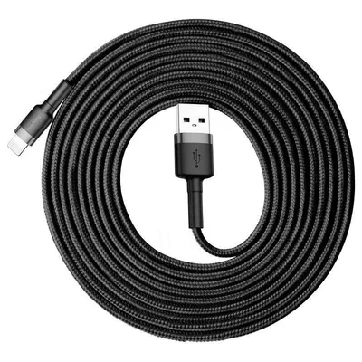 Kabel lightning usb Baseus cafule 2a 3m (szaro-czarny)