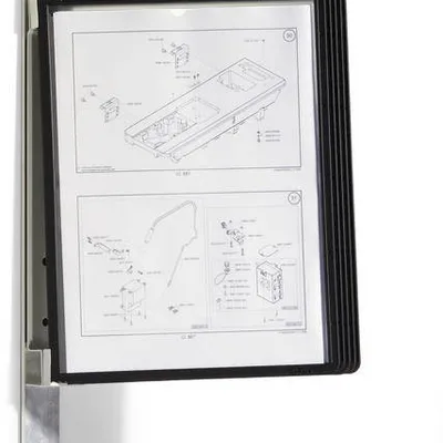 System prezentacyjny naścienny z 5 panelami a4 DURABLE vario magnet wall 591401 czarnymi