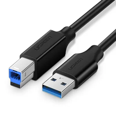 Kabel usb 3.0 a-b UGREEN us210 do drukarki, 2m (czarny)