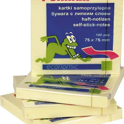 Karteczki samoprzylepne 75x75 PULLMAN p0023 żółty 100 kart