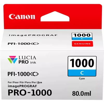 Tusz oryginalny CANON pfi1000c 0547c001 cyan 80 ml