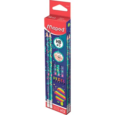 Ołówek z gumką MAPED pixel hb