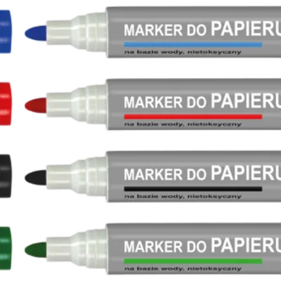 Marker permanentny TOMA 258 to-258 mix*4 okrągła końcówka 4szt