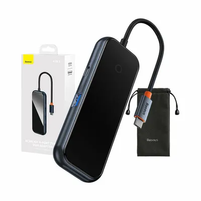 Adapter 4w1 Baseus hub usb-c na 4xusb 3.0 (ciemny szary)