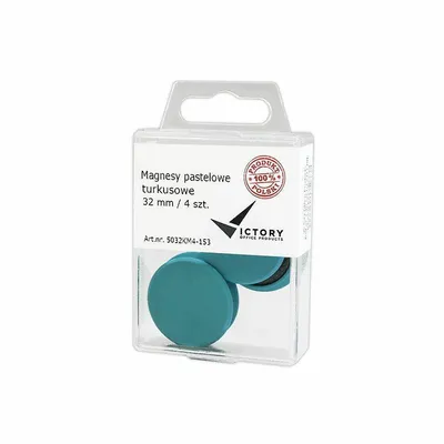 Magnesy 32mm VICTORY OFFICE PRODUCTS 5032km4-153 pastelowe turkusowe 4szt