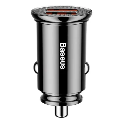 Ładowarka samochodowa Baseus circular 2xusb qc3.0 5a 30w (czarna)
