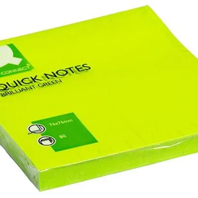 Karteczki samoprzylepne 76x76mm Q-Connect brilliant zielone 80kart