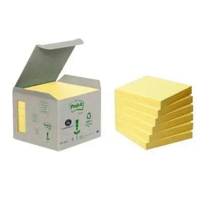 Karteczki samoprzylepne 76x76mm 3M post-it® 654-1b żółte 6x100 kart