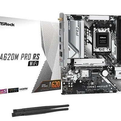 Asrock płyta główna a620m pro rs wifi am5 4ddr5 hdmi/dp m.2 matx