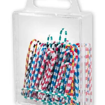 Spinacze okrągłe 50mm VICTORY OFFICE PRODUCTS 60z50km30-99 zebra mix kolorów metalowepowlekane w zawieszanym pojemniku plastikowym 30szt