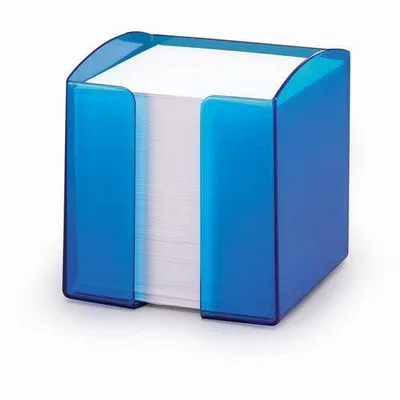 Pojemnik z karteczkami 90x90mm DURABLE trend 1701682540 przezroczysty niebieski 800 karteczek