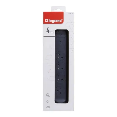 Legrand przedłużacz 4x2pz 1,5m czarny