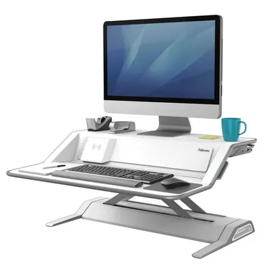 Stanowisko do pracy stojąco-siedzącej 832x568/140x616 Fellowes sit-stand lotus dx 8081101 białe