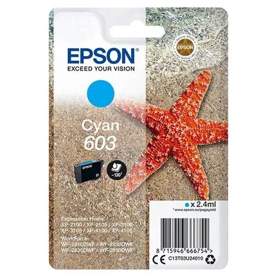 Epson oryginalny ink / tusz c13t03u24010, cyan, 2.4ml, EPSON expression home xp-2100, 2105, 3100, 3105 wf-2310