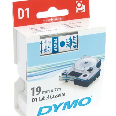 Tasiemka oryginalna kolor nadruku: czarny/kolor tła: białe DYMO s0720840/45804 19mm x 7 m