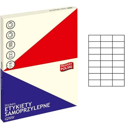 Etykiety samoprzylepne 70x37mm Grand 150-1041 białe 100ark*24szt