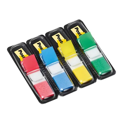 Zakładki indeksujące foliowe 11,9x43,1mm 3M post-it® 683-4 mix*4 4*35szt