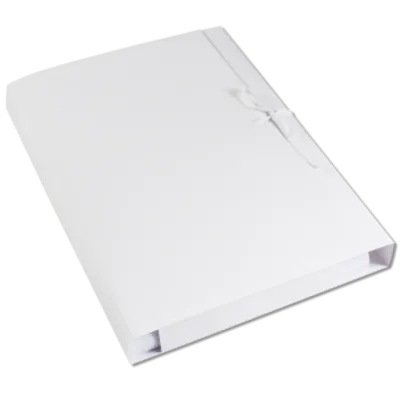 Teczka wiązana z grzbietem 5cm a4 BARBARA 0800015 biała 450g 25szt