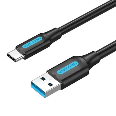 Kabel usb 3.0 a do usb-c Vention cozbh 2m czarny pvc