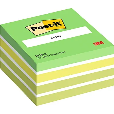 Karteczki samoprzylepne 76x76mm 3M post-it® 2028-g zielone 450 kart