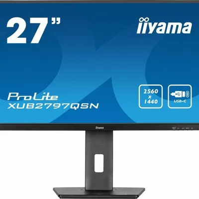 Iiyama monitor 27 cali xub2797qsn-b1 ips,qhd,usb-c dock,hdmi