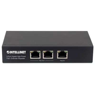 Intellinet regenerator extender poe+ 2-portowy gigabit 802.3at/af