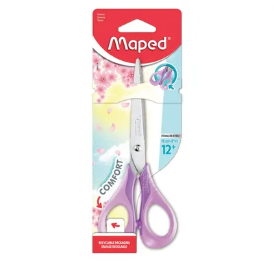 Nożyczki MAPED sensoft pastel 16 cm elastyczny uchwyt blister kartonowy