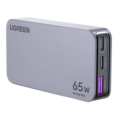 Płaska ładowarka sieciowa UGREEN nexode pro 65w, gan, 2x usb-c + usb