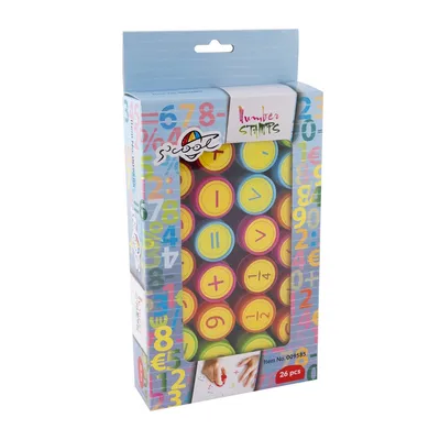 Pieczątki edukacyjne S'cool set cyfrowe 26szt