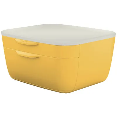 Pojemnik z szufladami 251x275x143mm LEITZ cosy 53570019 ciepły żółty 2 szuflady