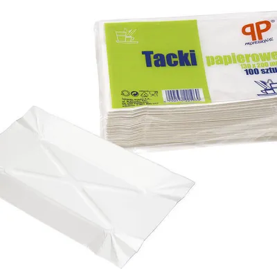 Tacka biała papierowa 13x20 cm PP Professional zza358000. 100 szt