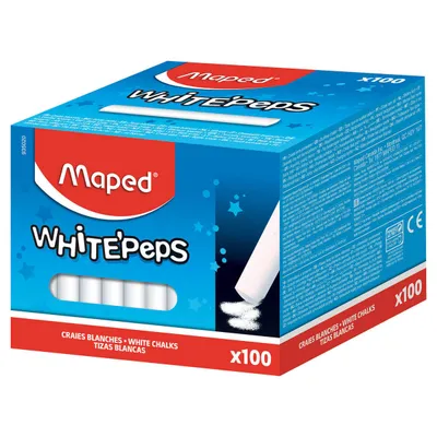 Kreda biała MAPED colorpeps 100 sztuk pudełko