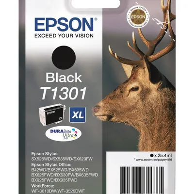 Tusz oryginalny EPSON t1301 c13t13014012 czarny 25,4 ml