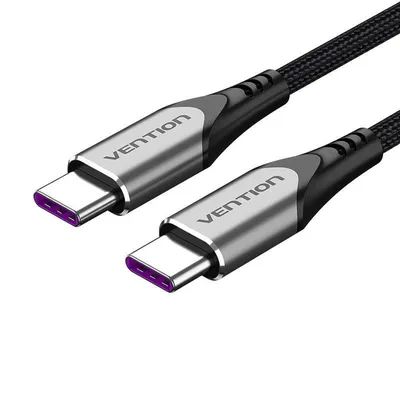 Kabel usb-c 2.0 do usb-c Vention taehf pd 100w 1m szary