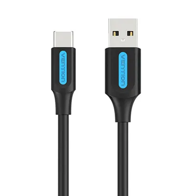 Kabel usb-a 2.0 do usb-c Vention cokbc 3a 0,25m (czarny)