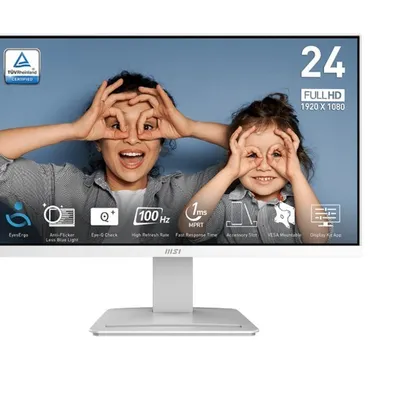 Msi monitor pro mp2412w 23.8 cala led/fhd/flat/100hz/biały
