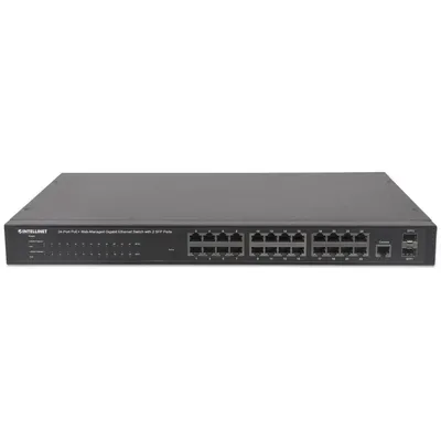 Intellinet przełącznik Intellinet gigabit 24x 10/100/1000 rj45 poe+ 2x sfp managed