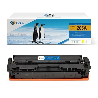 G&g kompatybilny toner z cf532a, yellow, 900s, nt-ph205y, hp 205a, dla hp color laserjet pro m180n, m181fw, n