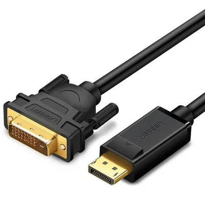 Kabel displayport do dvi UGREEN dp103, fullhd, jednokierunkowy, 2m (czarny)