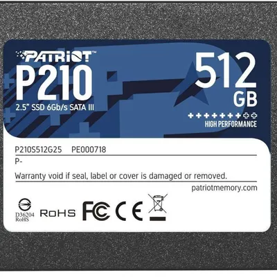 Patriot dysk ssd 512gb p210 520/430 mb/s sata iii 2.5