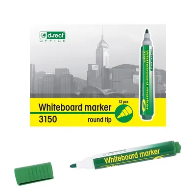 Marker suchościeralny D.RECT 3150 zielony okrągła 1-3mm