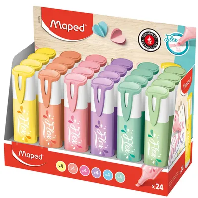 Zakreślacz MAPED flex pastel mix kolorów 1-5mm